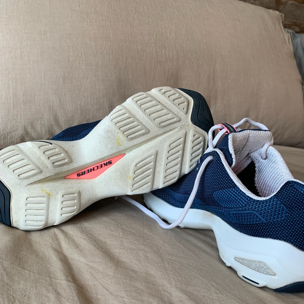 Sketchers athletic shoe,  blue, size 7